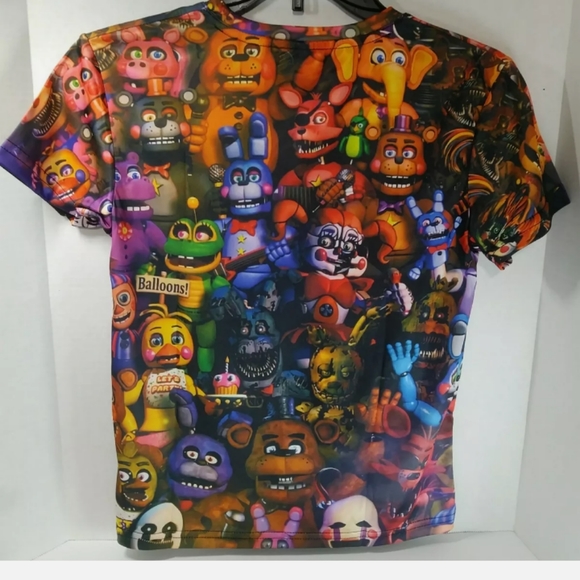 Cosplay Boy's Sz L Mesh T-Shirt With Multicolored 3D Graphics - Picture 6 of 7